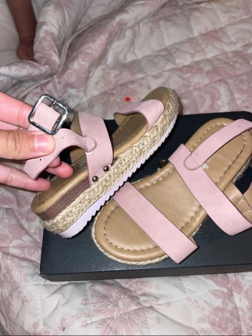 Toddler Pink Strappy Espadrille Sandals